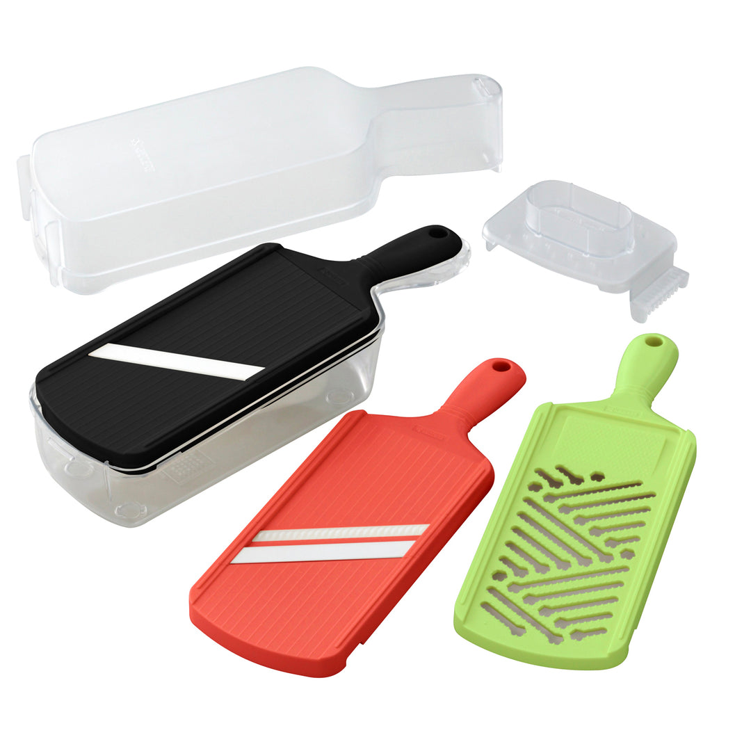 KYOCERA | Hobelset mit Box, SLICE&GRATE, rot, 6-teilig