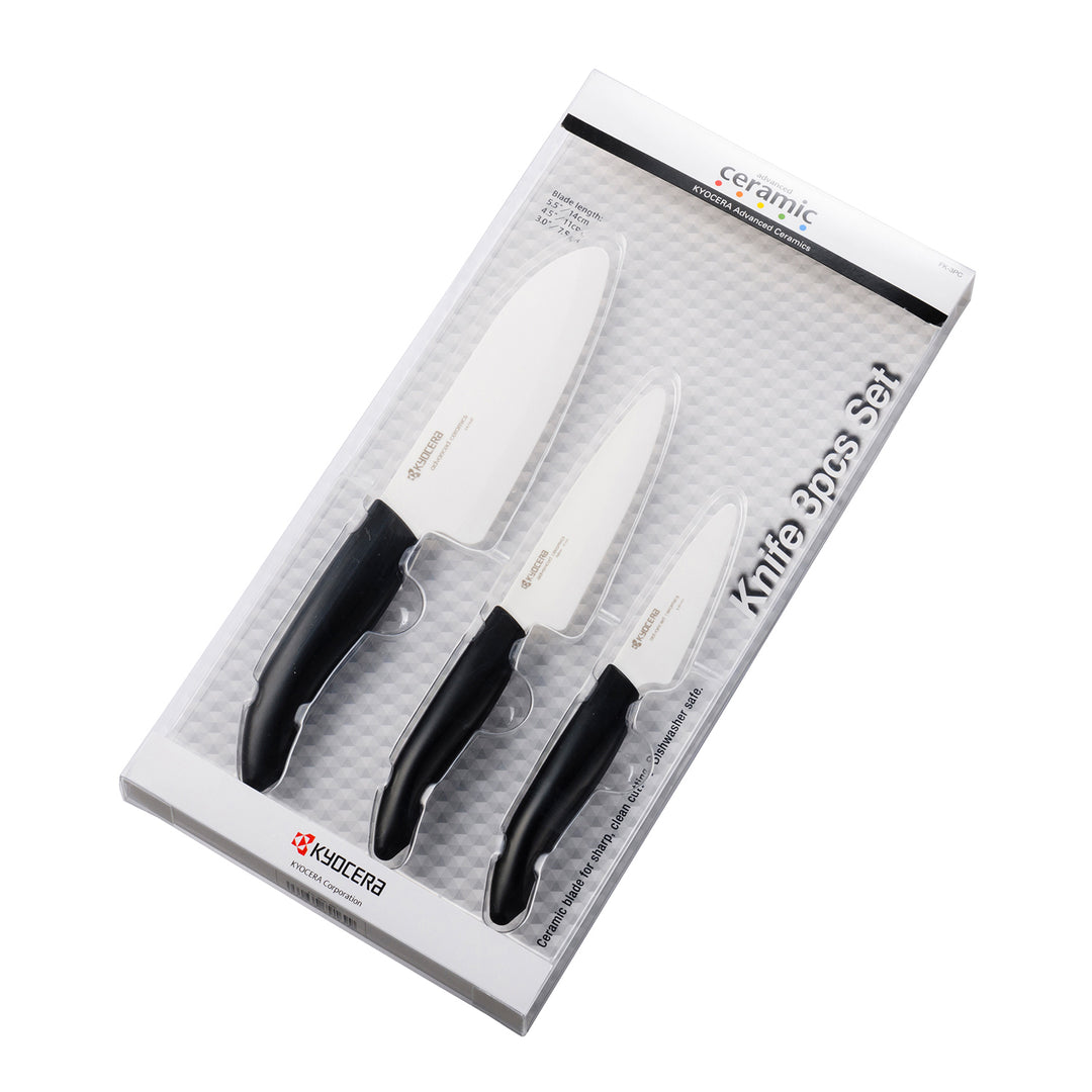 KYOCERA | Keramikmesser, 3er-Set, GEN, schwarz
