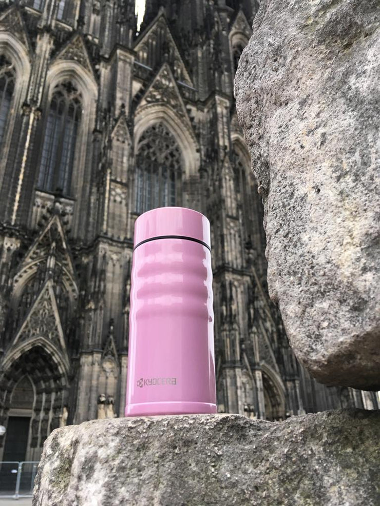 TWIST TOP - Travel Mug, pink (500 ml), stainless steel/ceramic, height: 21 cm