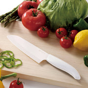 GEN Color Cut & Peel Set: Santoku Knife & Horizontal Peeler, ceramic-blade, white