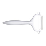 Peeler, white, ceramic blade length: 4 cm