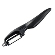 Peeler, double-edged, black, ceramic-blade length: 4 cm