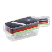 Slice & Grate Set Compact, 6-part, 2 slicers, 1 grater with storage box