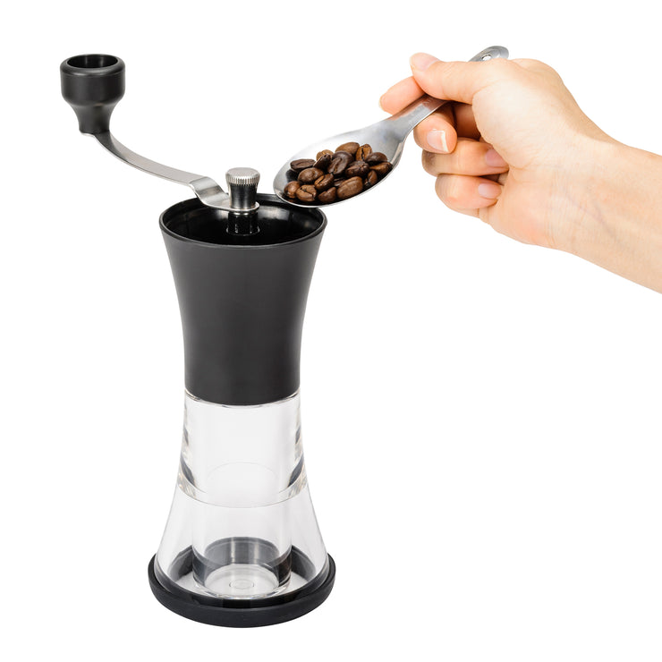 Ceramic Slim Coffee Grinder, with crank, height: 19 cm