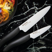 GEN Set of 3 ceramic knives (Santoku-, Utility- Paring Knife) length: 14 , 11 and 7.5 cm