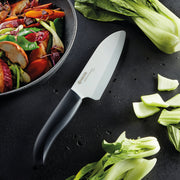 GEN Set of 3 ceramic knives (Santoku-, Utility- Paring Knife) length: 14 , 11 and 7.5 cm