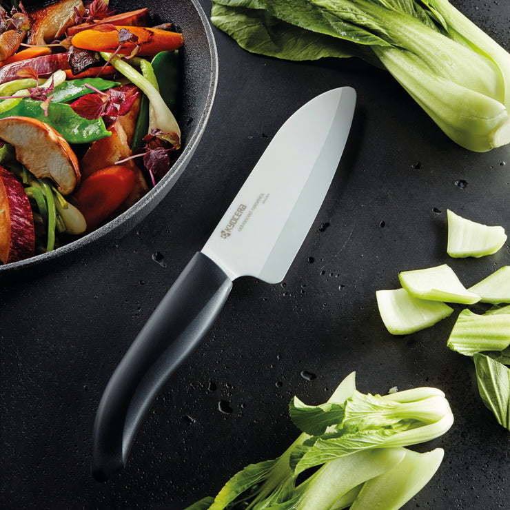 GEN Set of 3 ceramic knives (Santoku-, Utility- Paring Knife) length: 14 , 11 and 7.5 cm
