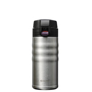 FLIP TOP - Travel Mug, steel (350 ml), stainless steel/ceramic, height: 16.5 cm