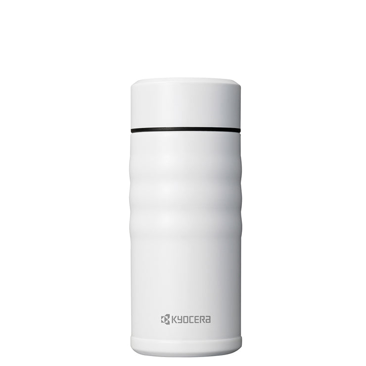 TWIST TOP - Travel Mug, white (350 ml), stainless steel/ceramic, height: 16.5 cm